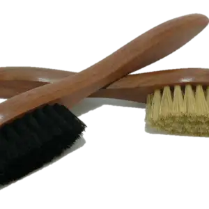 Famaco grote applicator borstel met witte haren van Bubinga hout