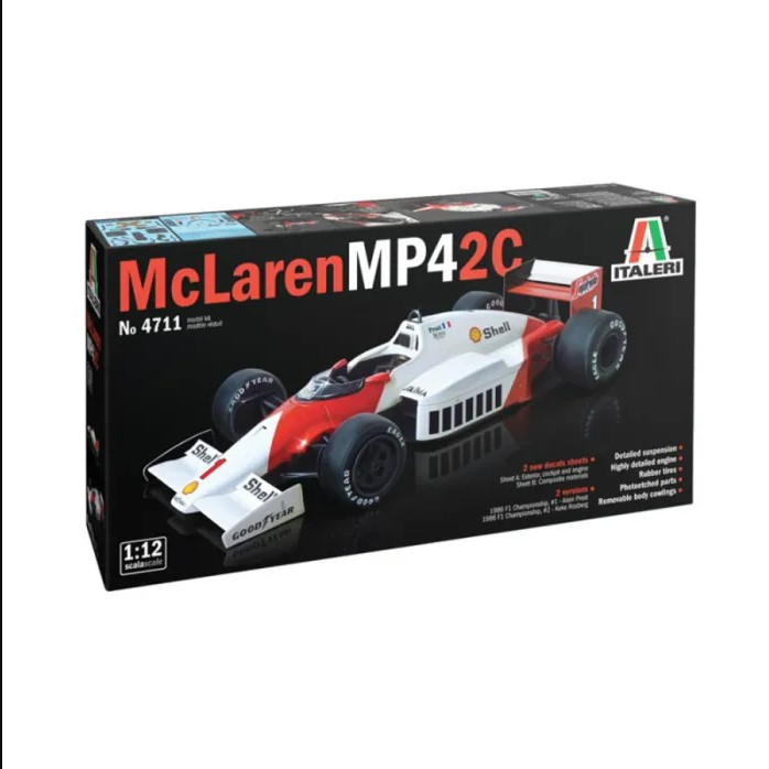 Italeri raceauto bouwmodel - Mc Laren MP4/2C Prost Rosberg schaal 1:12
