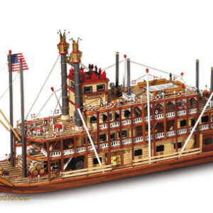 Occre - Houten modelbouw schip Mississippi - Historisch Schip - Houten Modelbouw - schaal 1:80